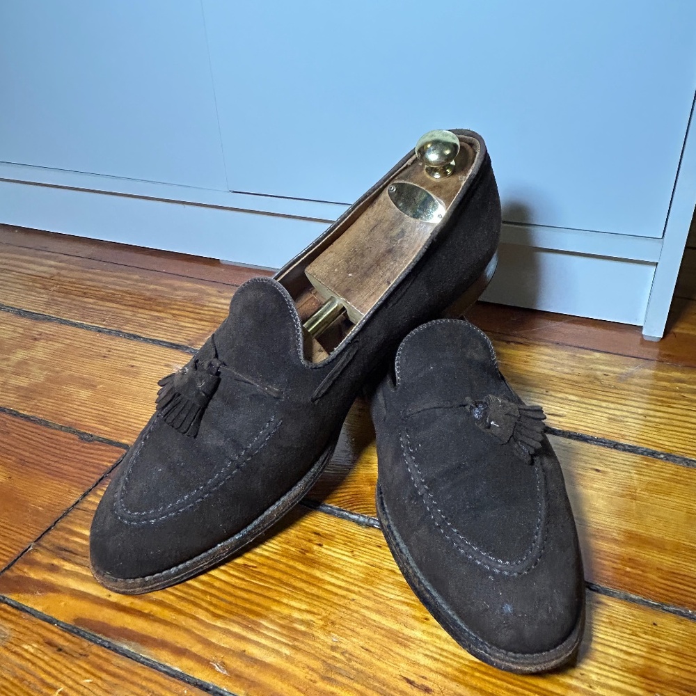 Alden by England, Suede Tassel Loafers